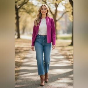Ultra Suede Elegant Women's Magenta Blazer